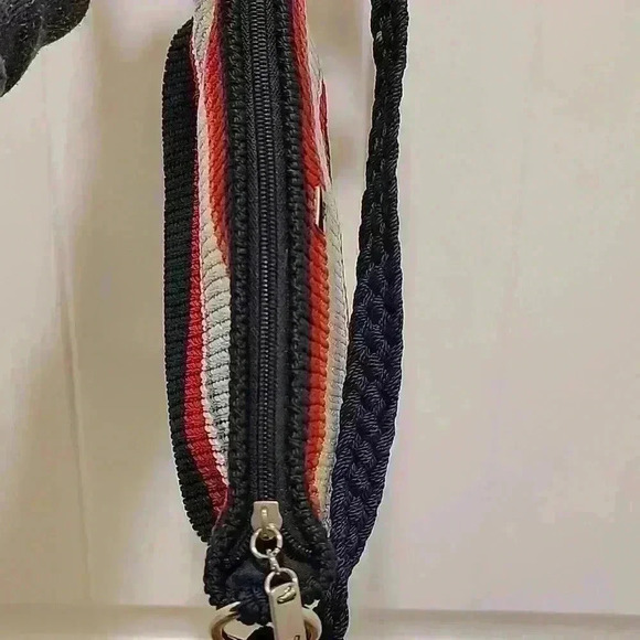 Lina Crochet Shoulder Bag Red White Blue - Picture 6 of 7